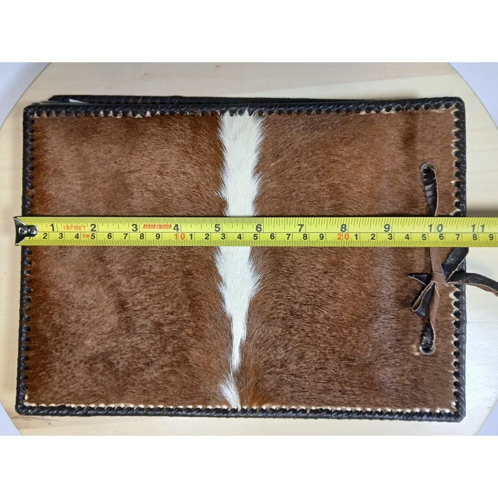 Vintage Argentine Cowhide Photo Album – Handmade Hair-on-Hide & Leather – Gaucho